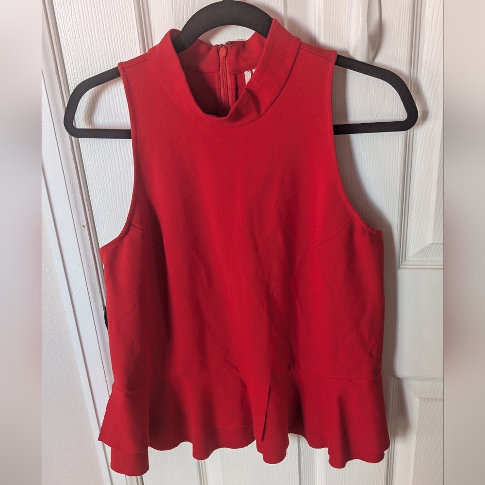 Sleeveless Red Anthropologie Top